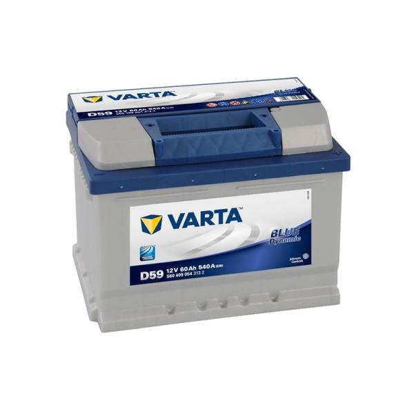 BATTERIE VARTA BLUE DYNAMIC 60AH, 540A, 5601270543132 D59 L2B